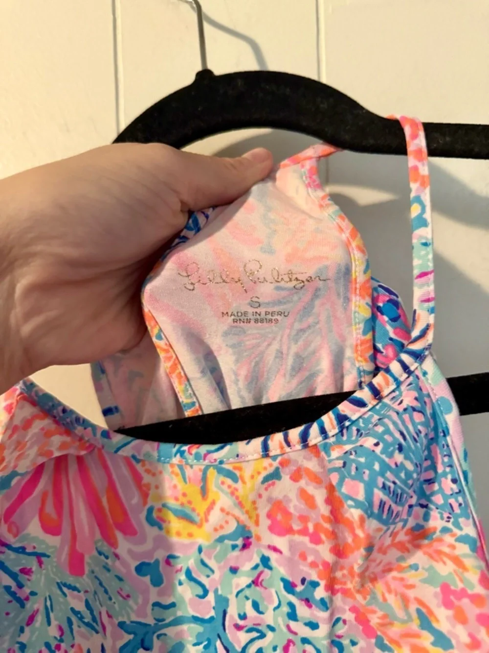 Lilly Pulitzer Billie Tank Top Color Multi Splashdance Size S